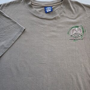 Vtg 90s UMBRO Global Psychedelic Soccer Art T-Shirt XL Made in USA Double Stitch